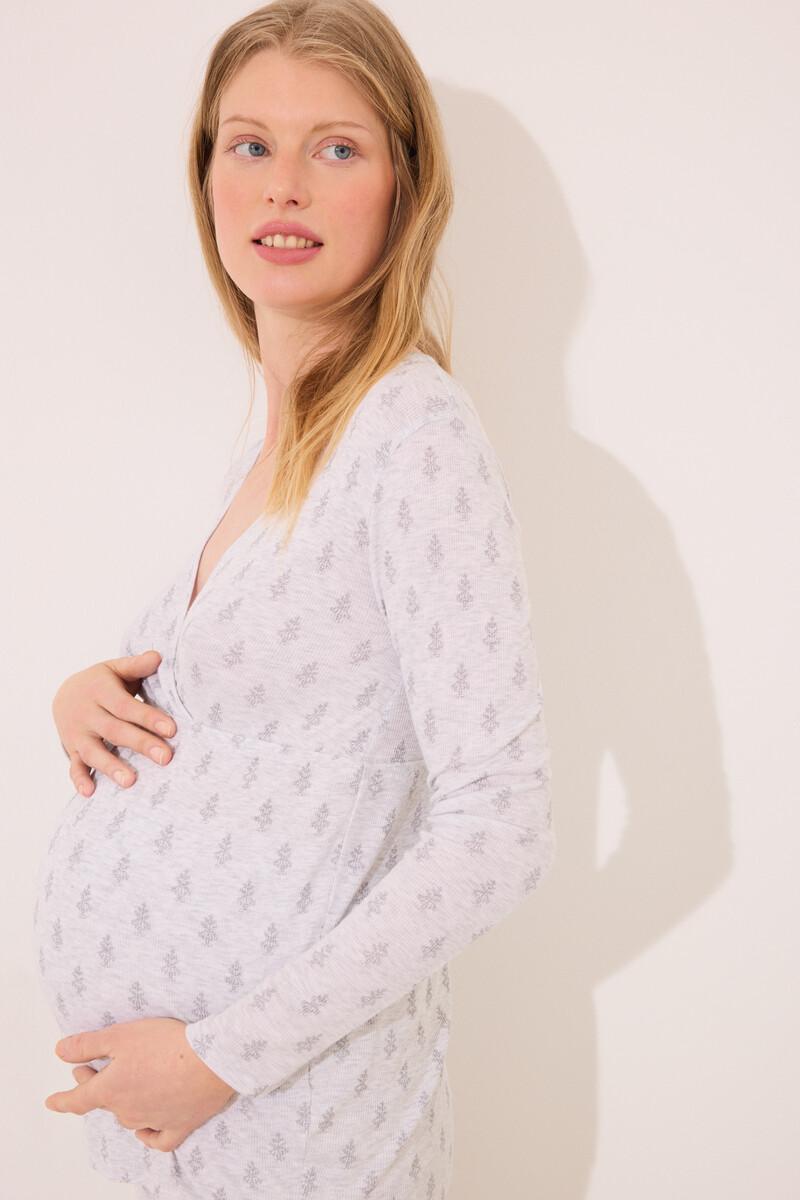 women'secret Pijama "maternity" soft touch gris Venta caliente