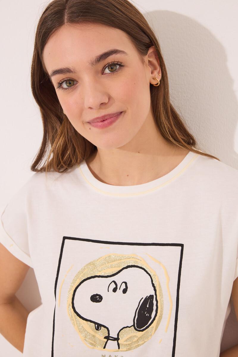women'secret Pijama corto algodón Snoopy cuadros Gran oferta