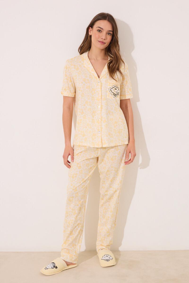 women'secret Pijama camisero algodón flores Smiley Rebajas baratas