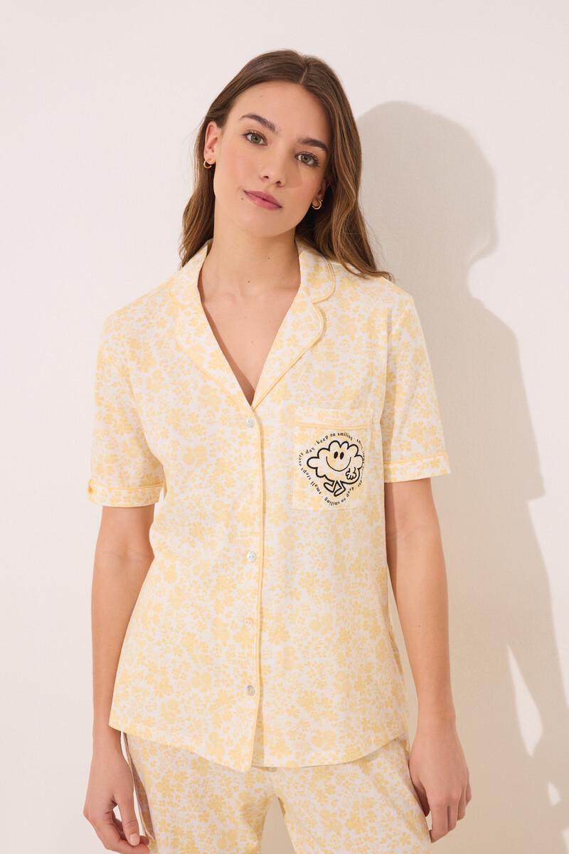 women'secret Pijama camisero algodón flores Smiley Rebajas baratas