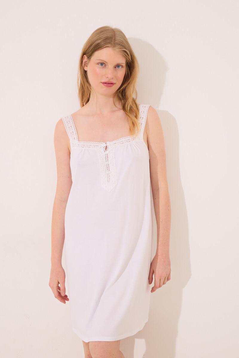 women'secret Camisón corto "maternity" blanco encaje