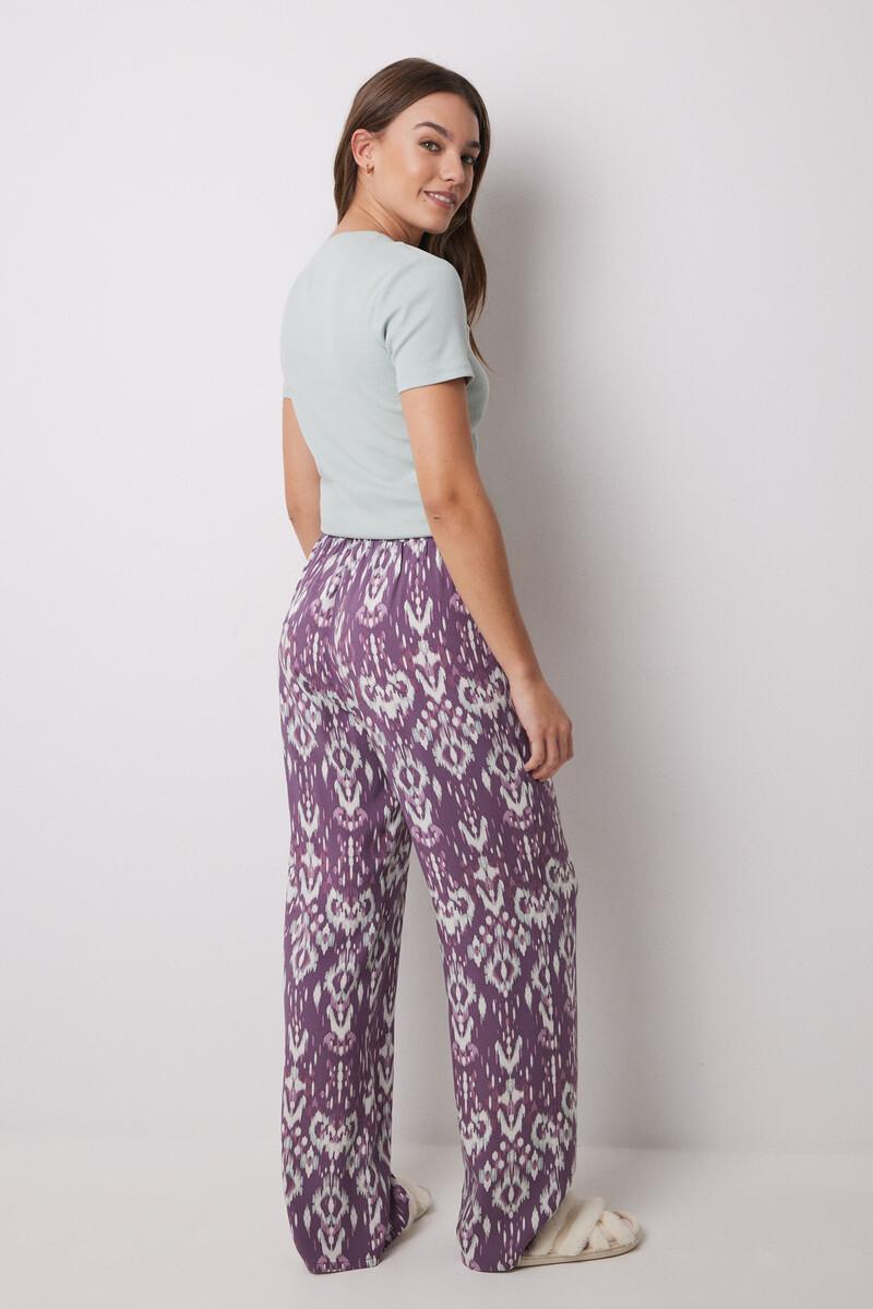 women'secret Pantalón largo viscosa estampado ikat Tienda