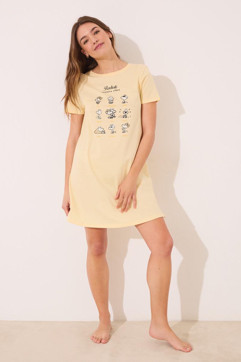 women'secret Camisón corto algodón Snoopy
