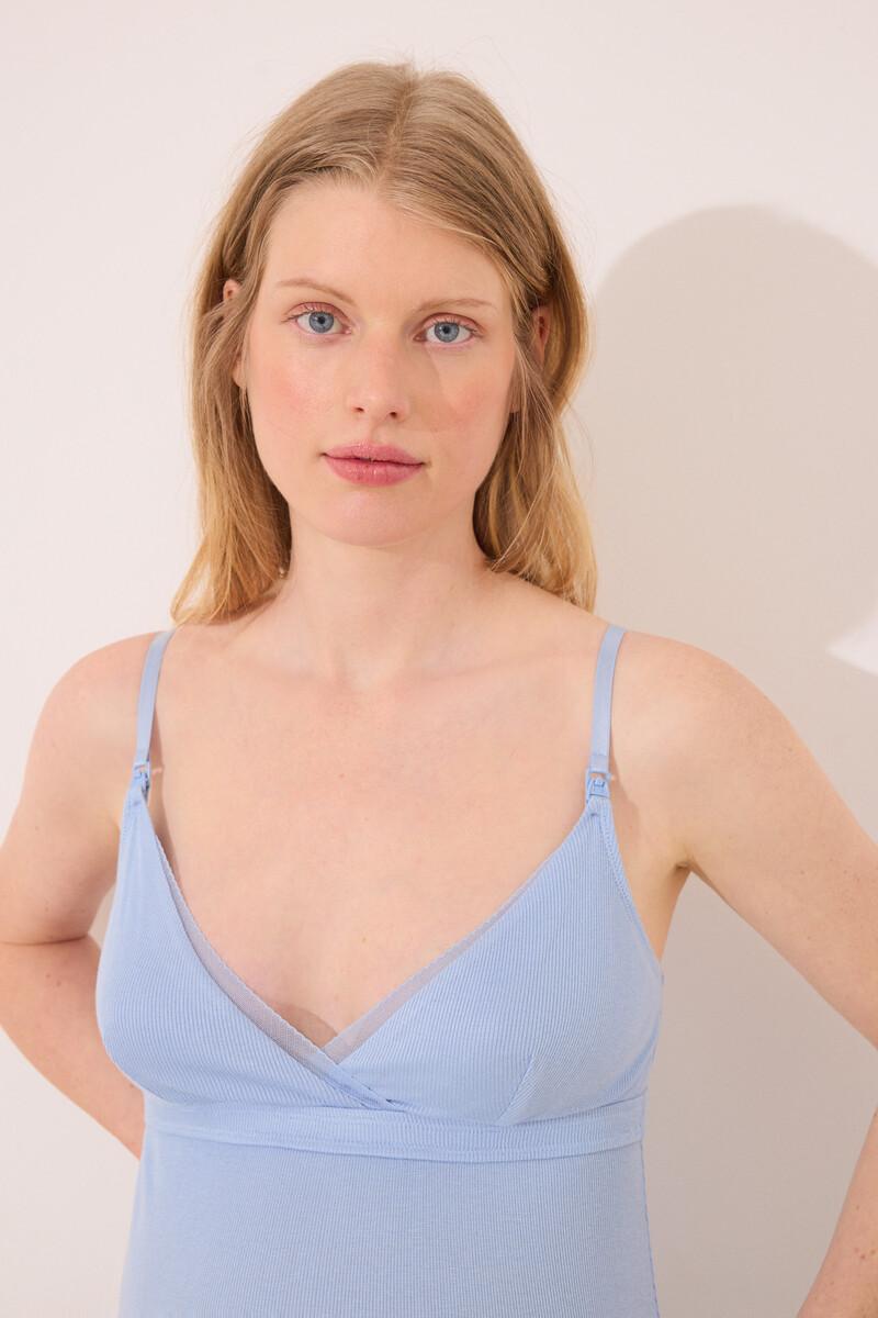 women'secret Camisón corto "maternity" viscosa azul COMPRAR AHORA