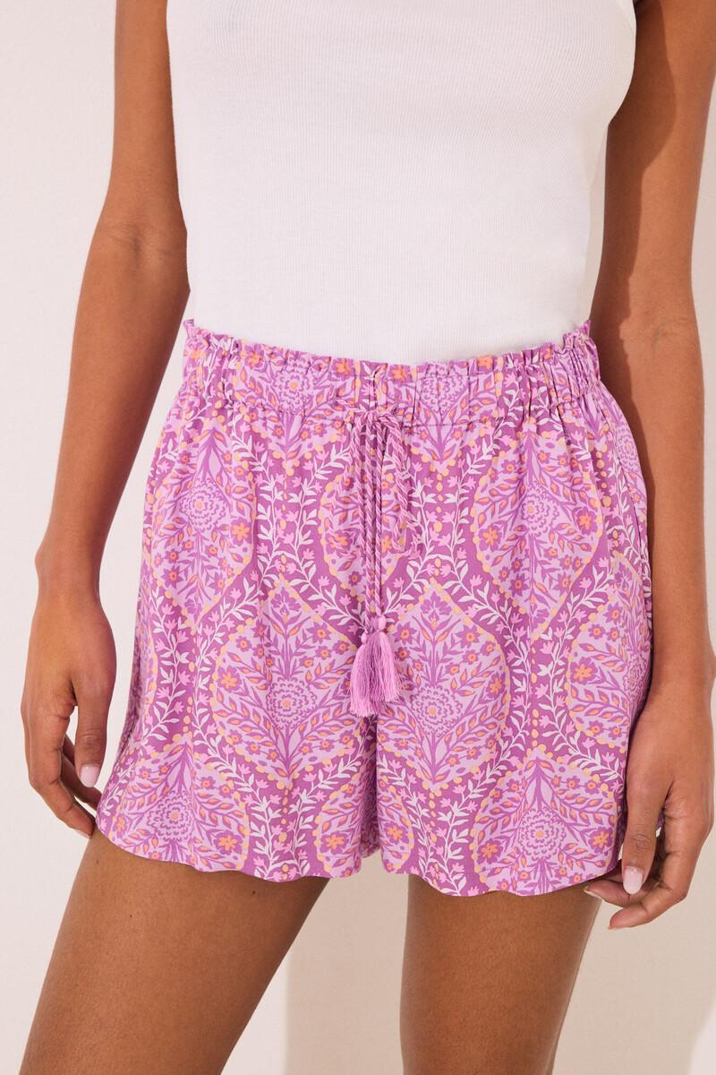 women'secret Pantalón corto viscosa estampado boho Solo hoy
