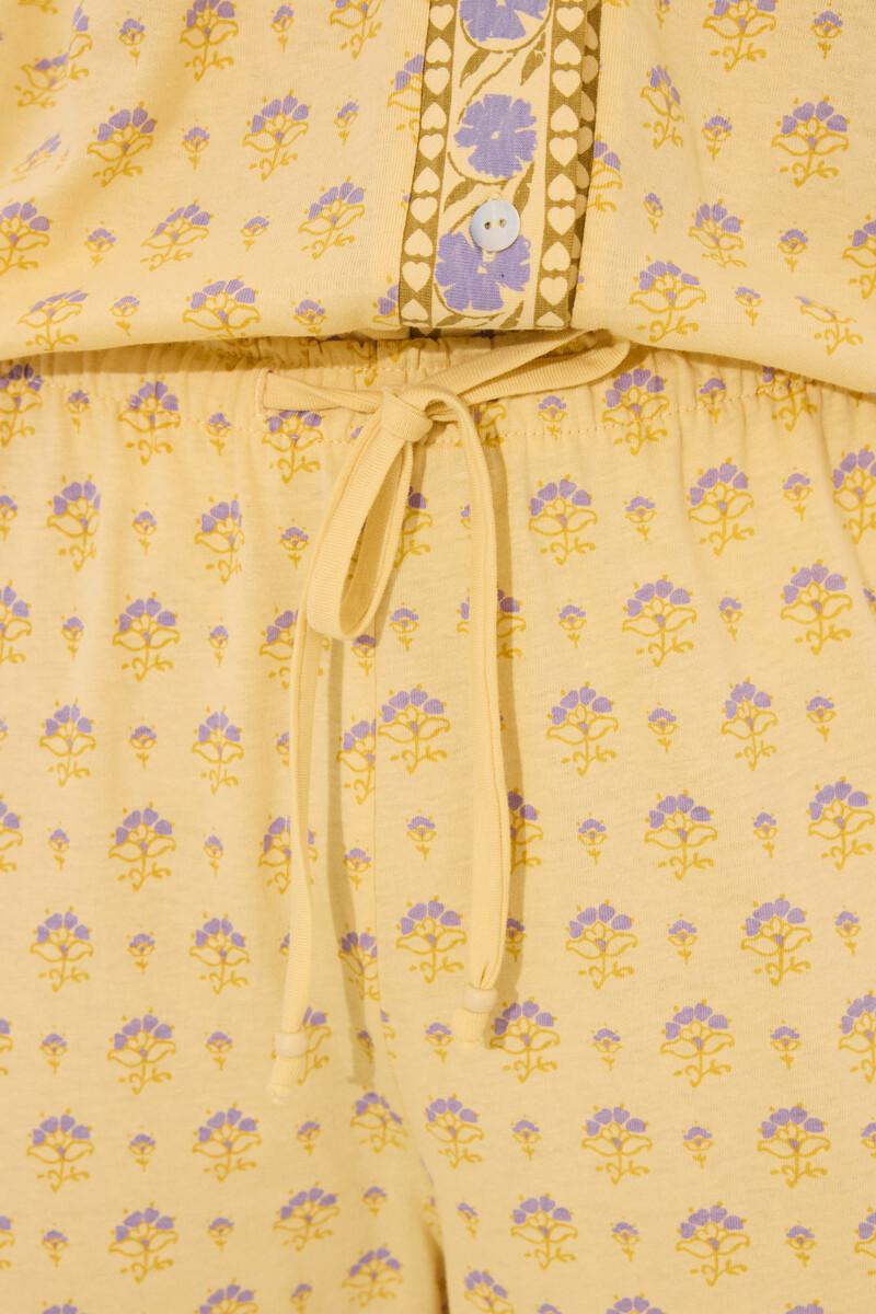 women'secret Pijama 100% algodón amarillo print flores Promoción trimestral