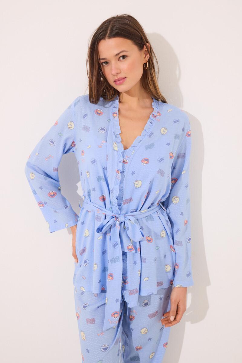 women'secret Set pijama largo satén "Barrio Sésamo" Liquidación