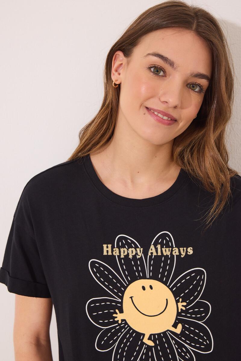 women'secret Pijama largo algodón Smiley manga corta Envío internacional gratuito
