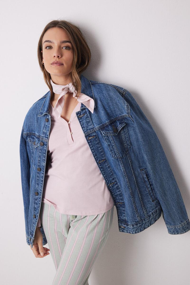 women'secret Camiseta manga larga 100% algodón rosa Libre de impuestos