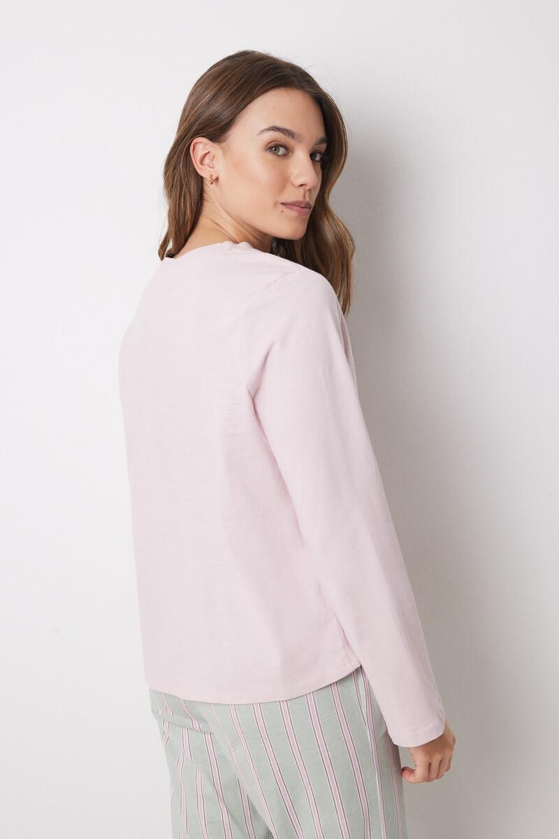 women'secret Camiseta manga larga 100% algodón rosa Libre de impuestos