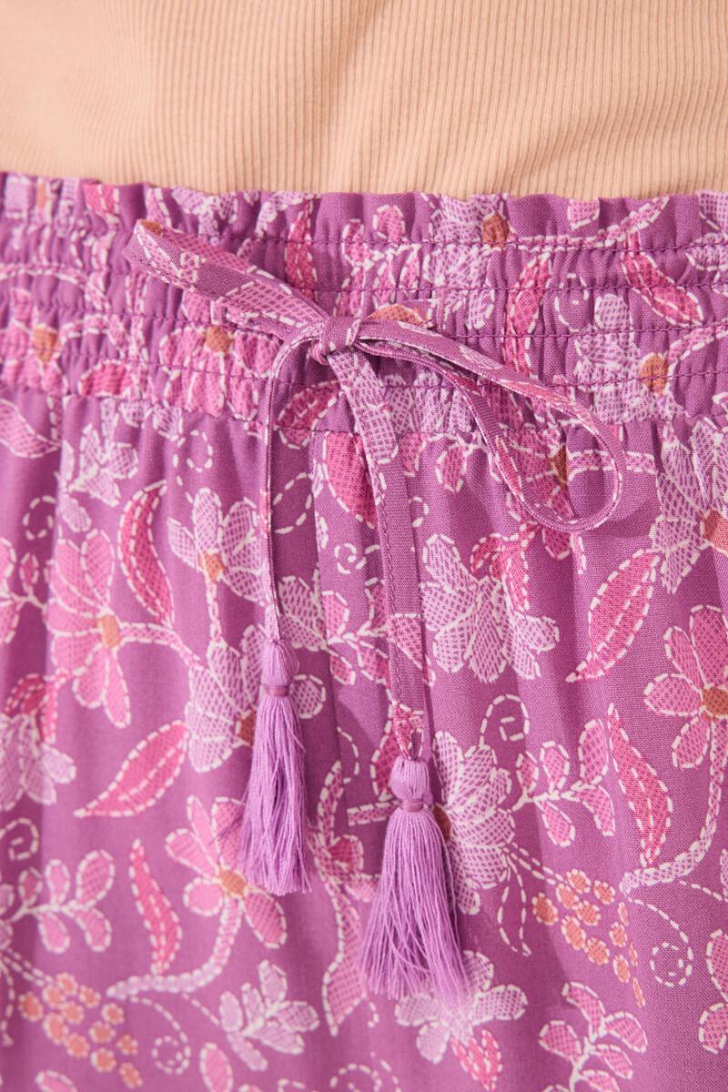 women'secret Pantalón largo viscosa estampado boho floral Oferta exclusiva