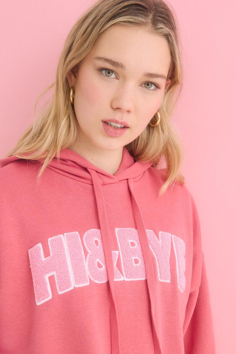 women'secret Sudadera capucha felpa algodón rosa Última moda