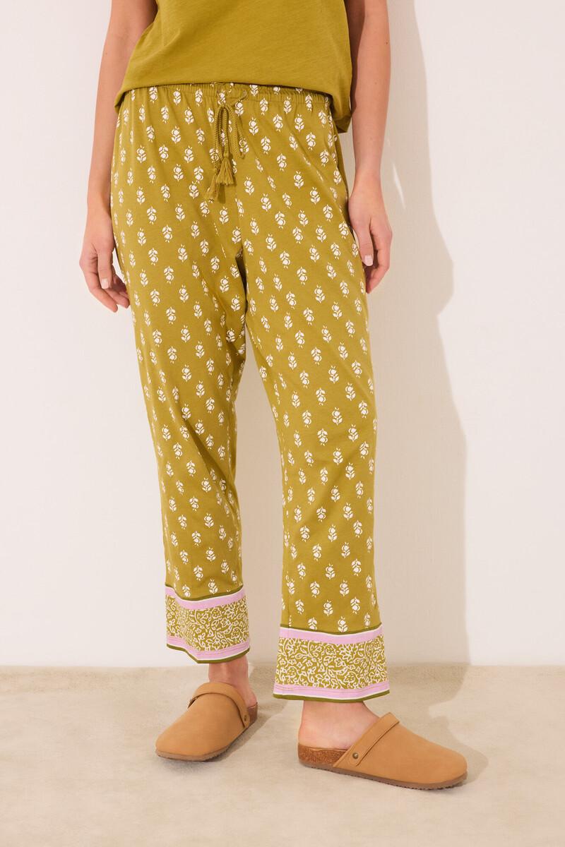 women'secret Pantalón largo carrot 100% algodón sellos Precio ultrabajo