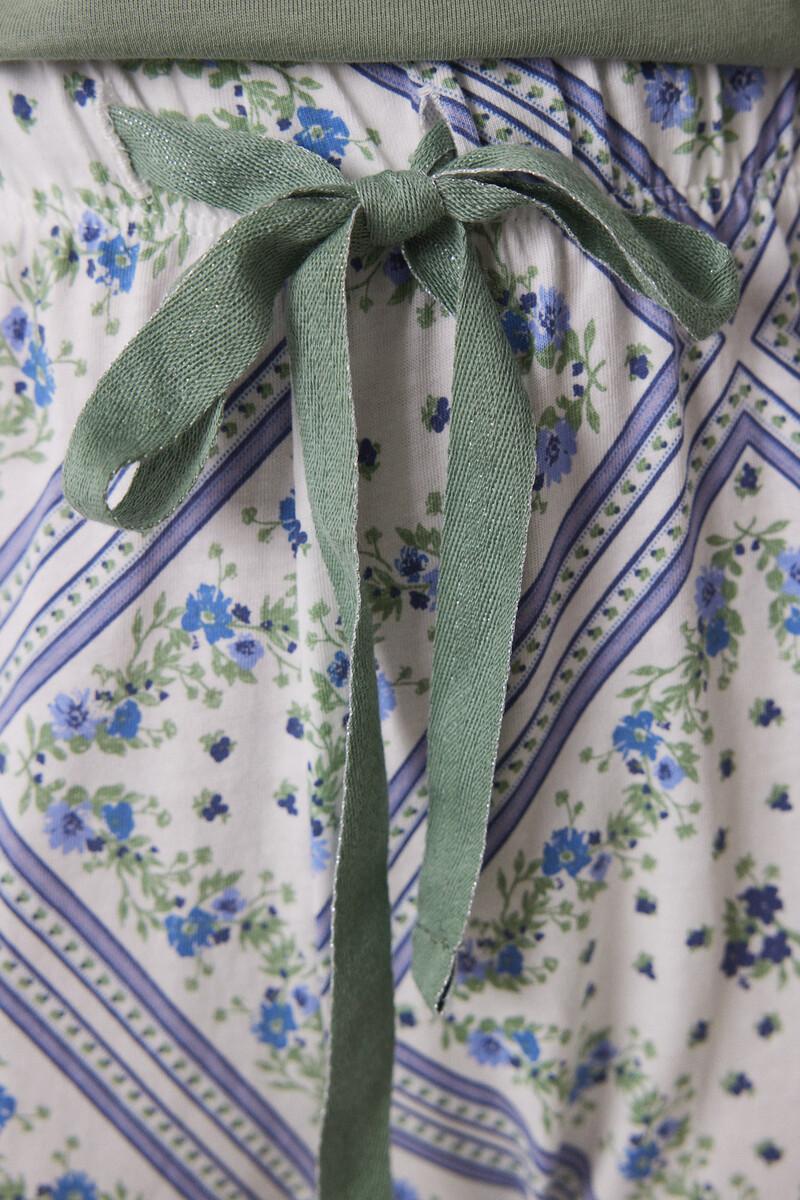 women'secret Pijama largo 100% algodón estampado pañuelo 2025