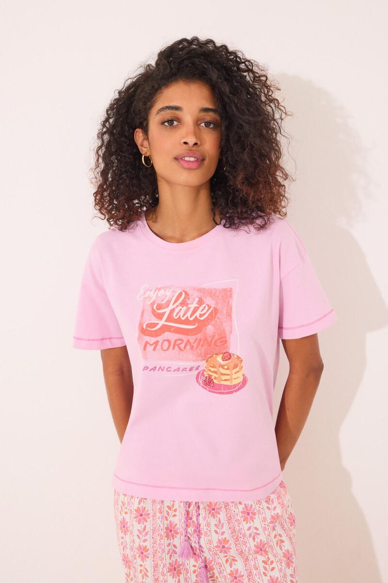 women'secret Camiseta manga corta 100% algodón rosa Ofertas