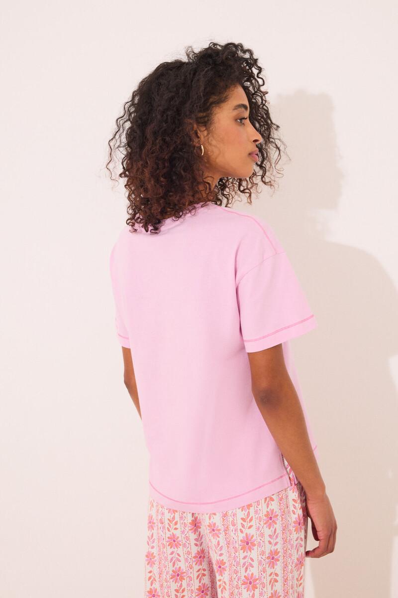women'secret Camiseta manga corta 100% algodón rosa Ofertas
