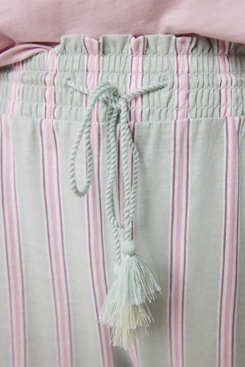 women'secret Pantalón largo 100% algodón rayas Venta caliente