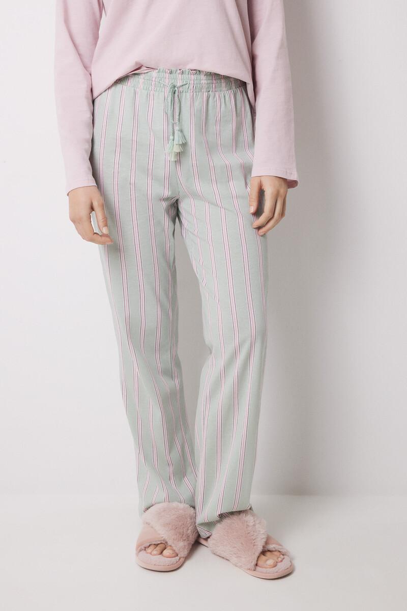 women'secret Pantalón largo 100% algodón rayas Venta caliente