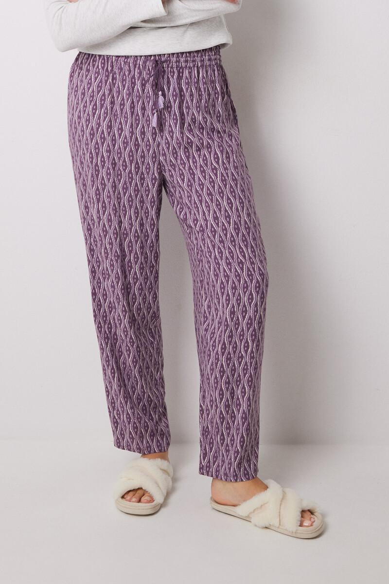 women'secret Pantalón carrot viscosa estampado ikat Rebajas baratas