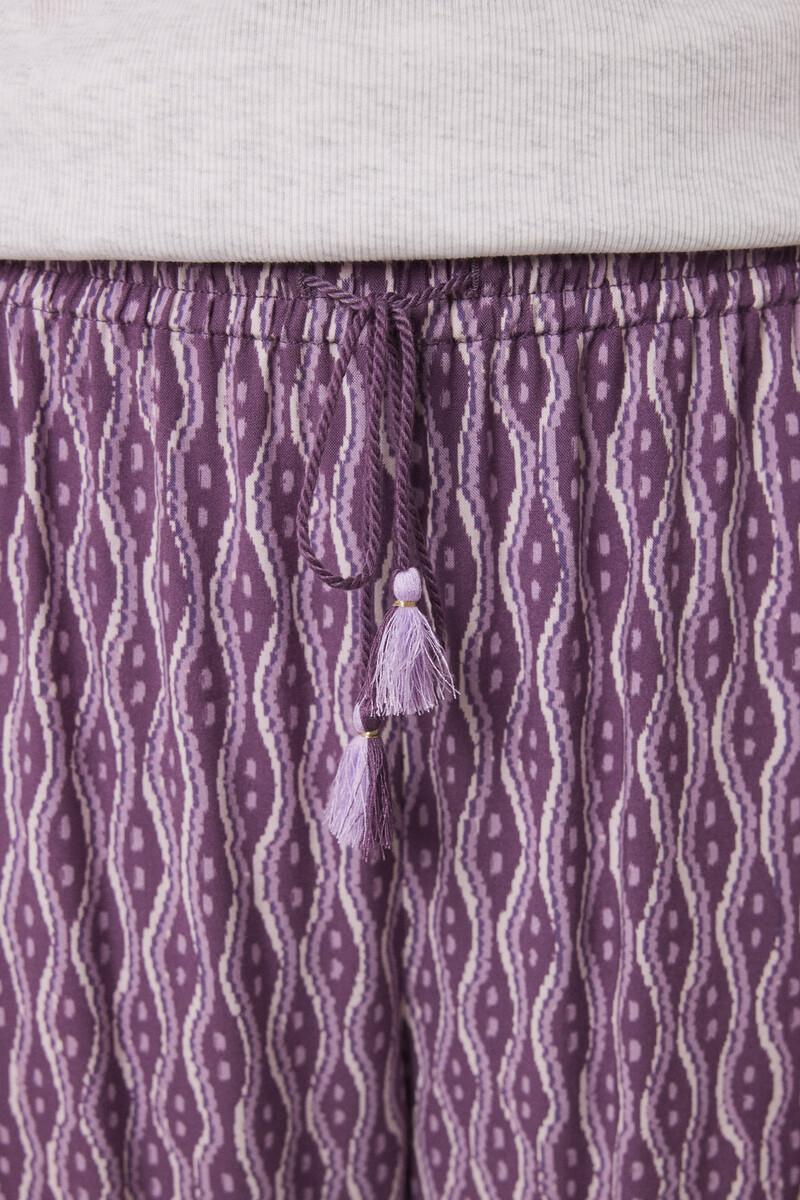 women'secret Pantalón carrot viscosa estampado ikat Rebajas baratas