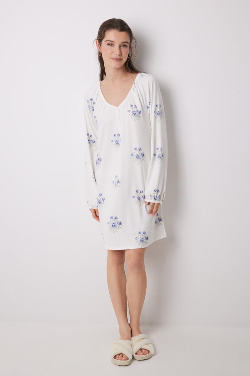 women'secret Camisón largo tejido punto suave blanco COMPRAR AHORA
