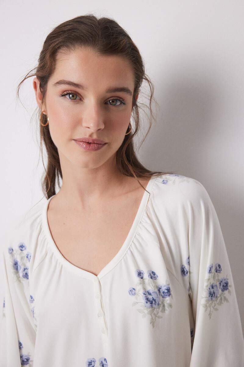 women'secret Camisón largo tejido punto suave blanco COMPRAR AHORA