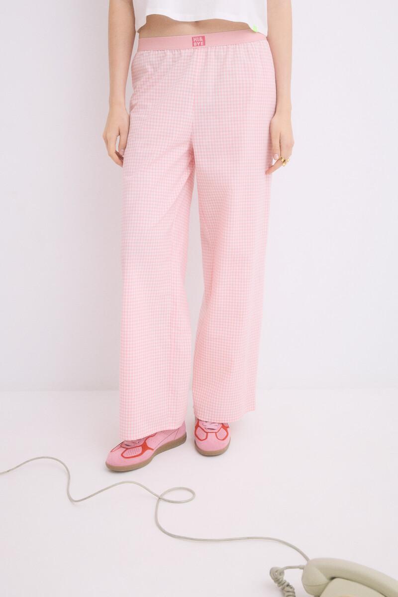 women'secret Pijama 100% algodón cuadro vichy rosa ÚLTIMAS EDICIONES