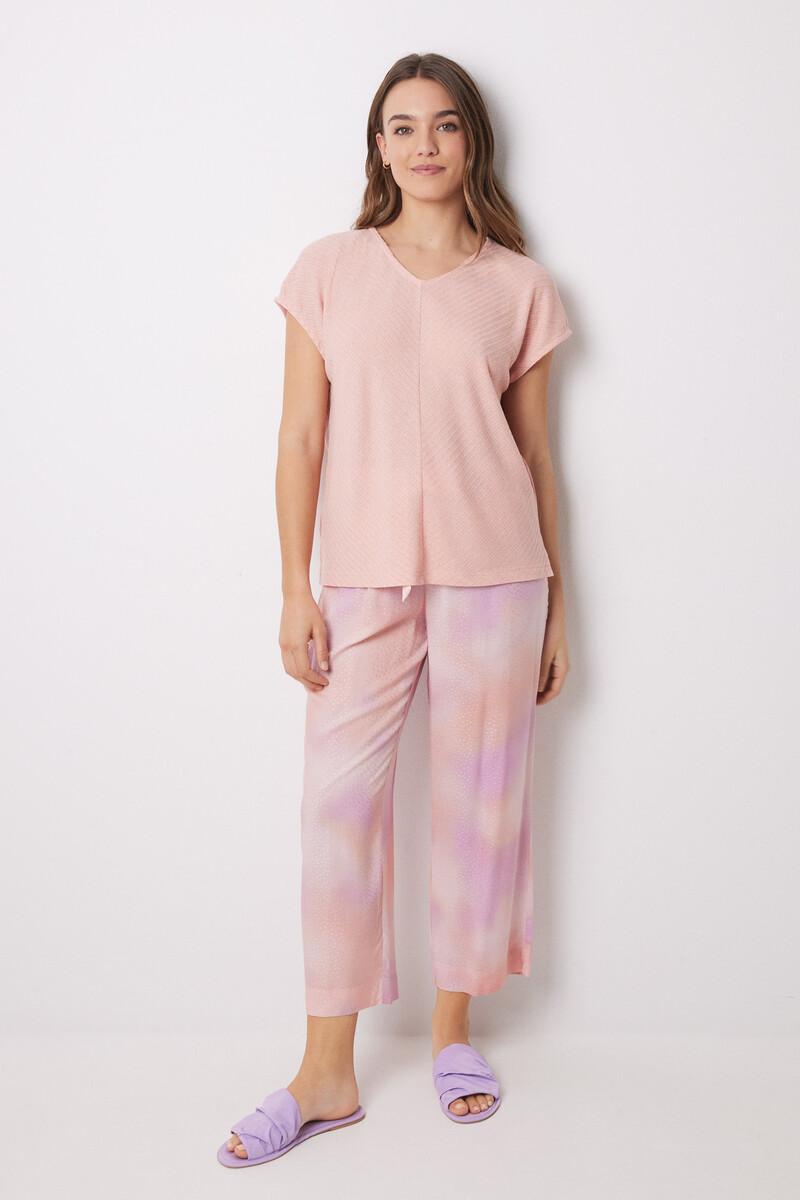 women'secret Pijama Capri estampado tiedye naranja Último día