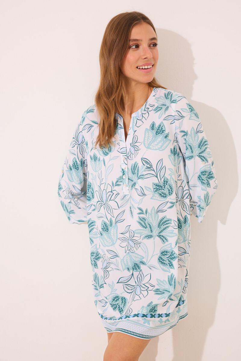 women'secret Camisola viscosa flores verdes Oferta especial de fábrica