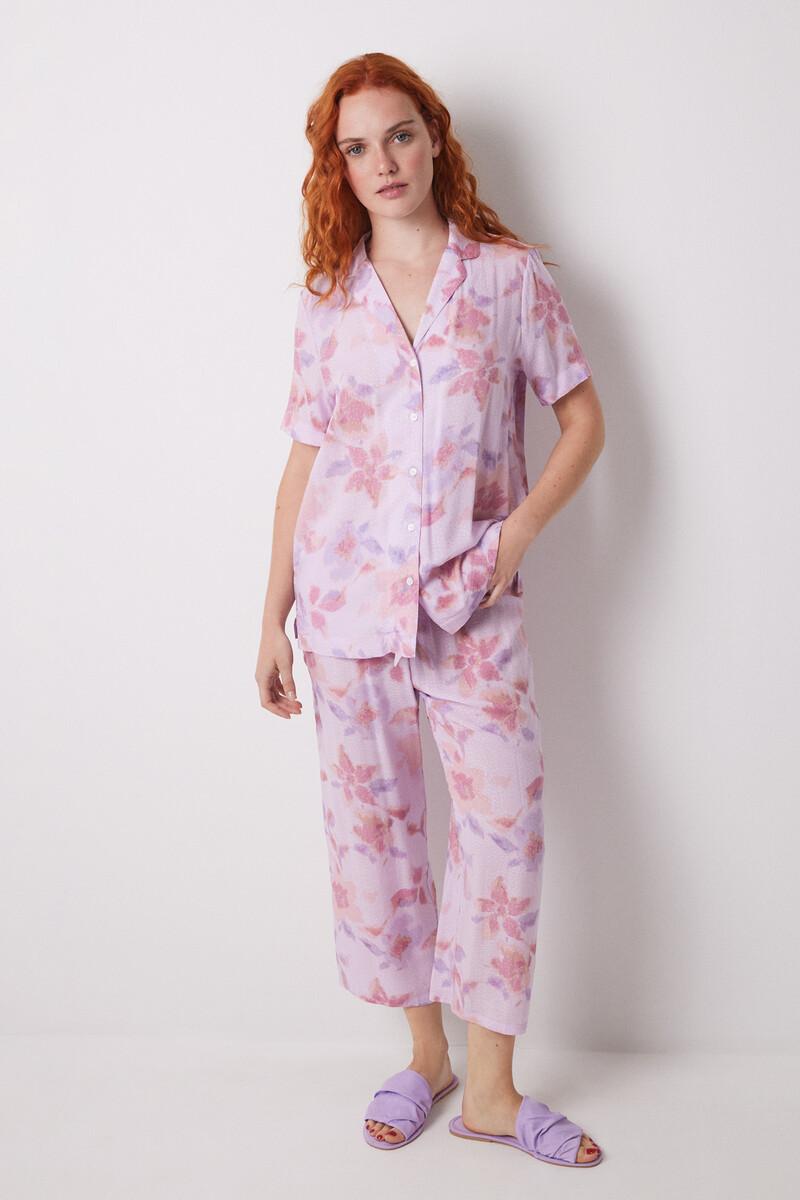 women'secret Pijama camisero Capri viscosa flores Envío internacional gratuito