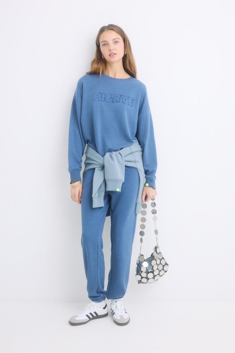 women'secret Sudadera felpa algodón azul Limitado a 3 días