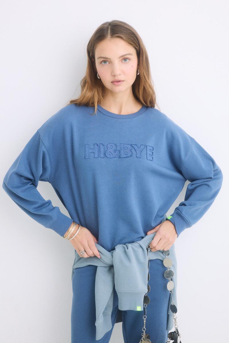 women'secret Sudadera felpa algodón azul Limitado a 3 días