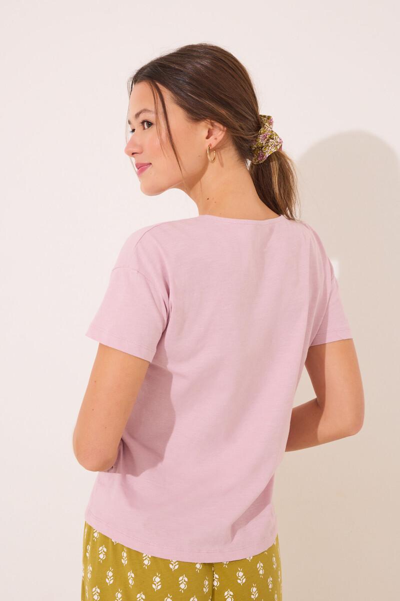 women'secret Camiseta lisa manga corta 100% algodón rosa Descuento por venta flash