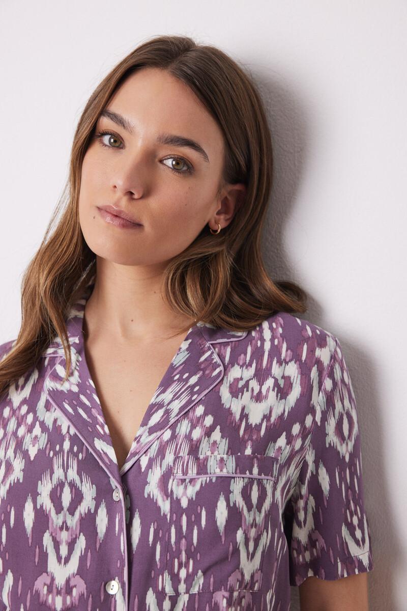 women'secret Pijama camisero Capri viscosa ikat Ofertas de temporada