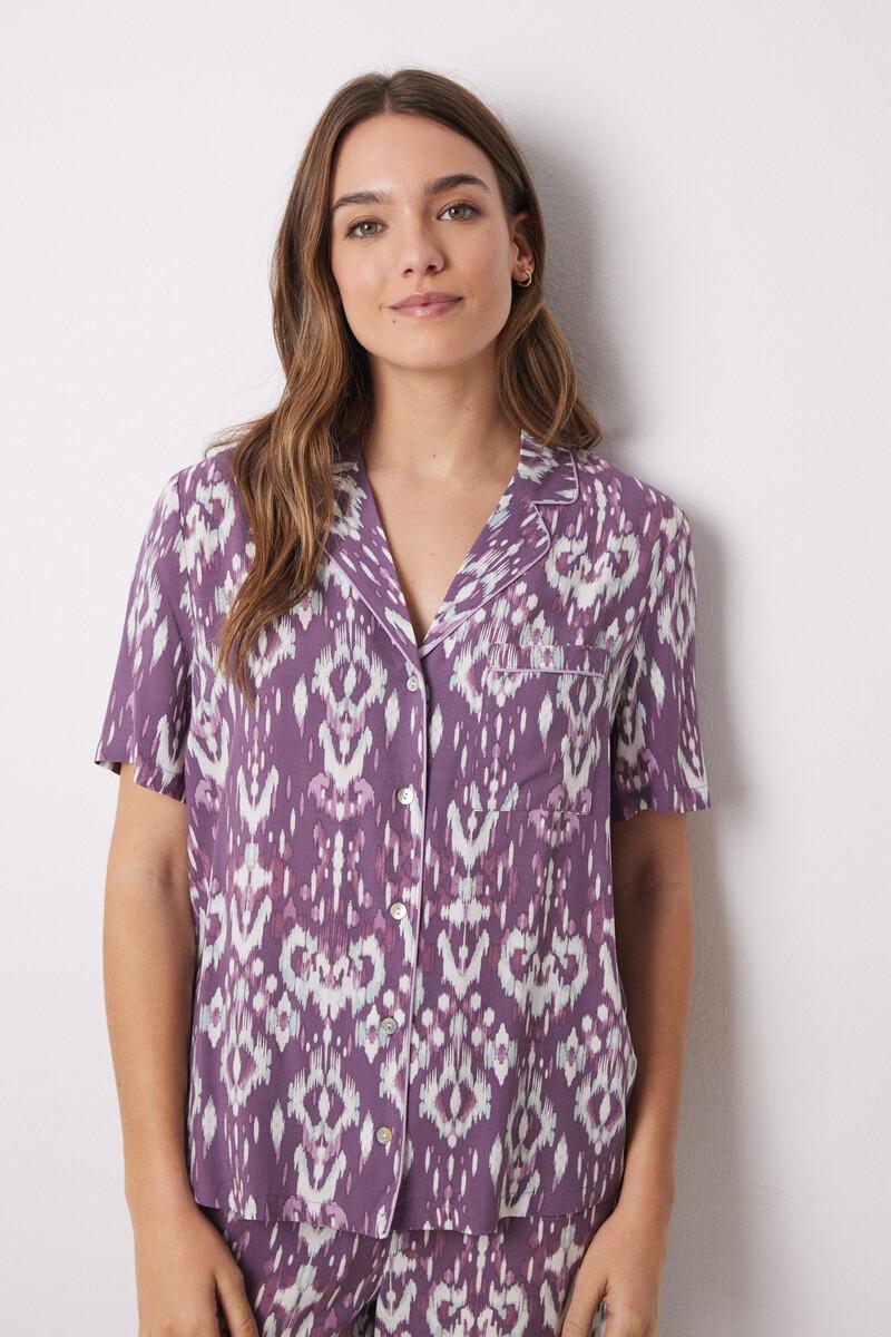 women'secret Pijama camisero Capri viscosa ikat Ofertas de temporada