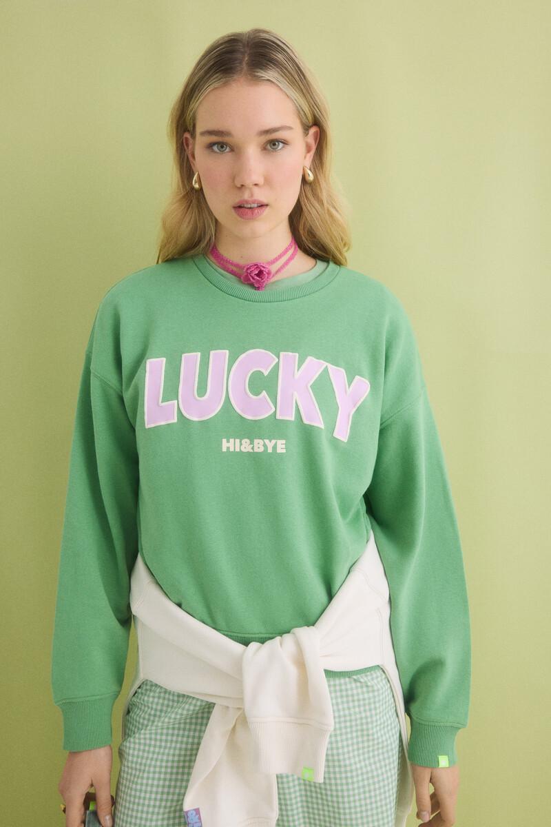 women'secret Sudadera felpa algodón verde Ofertas especiales