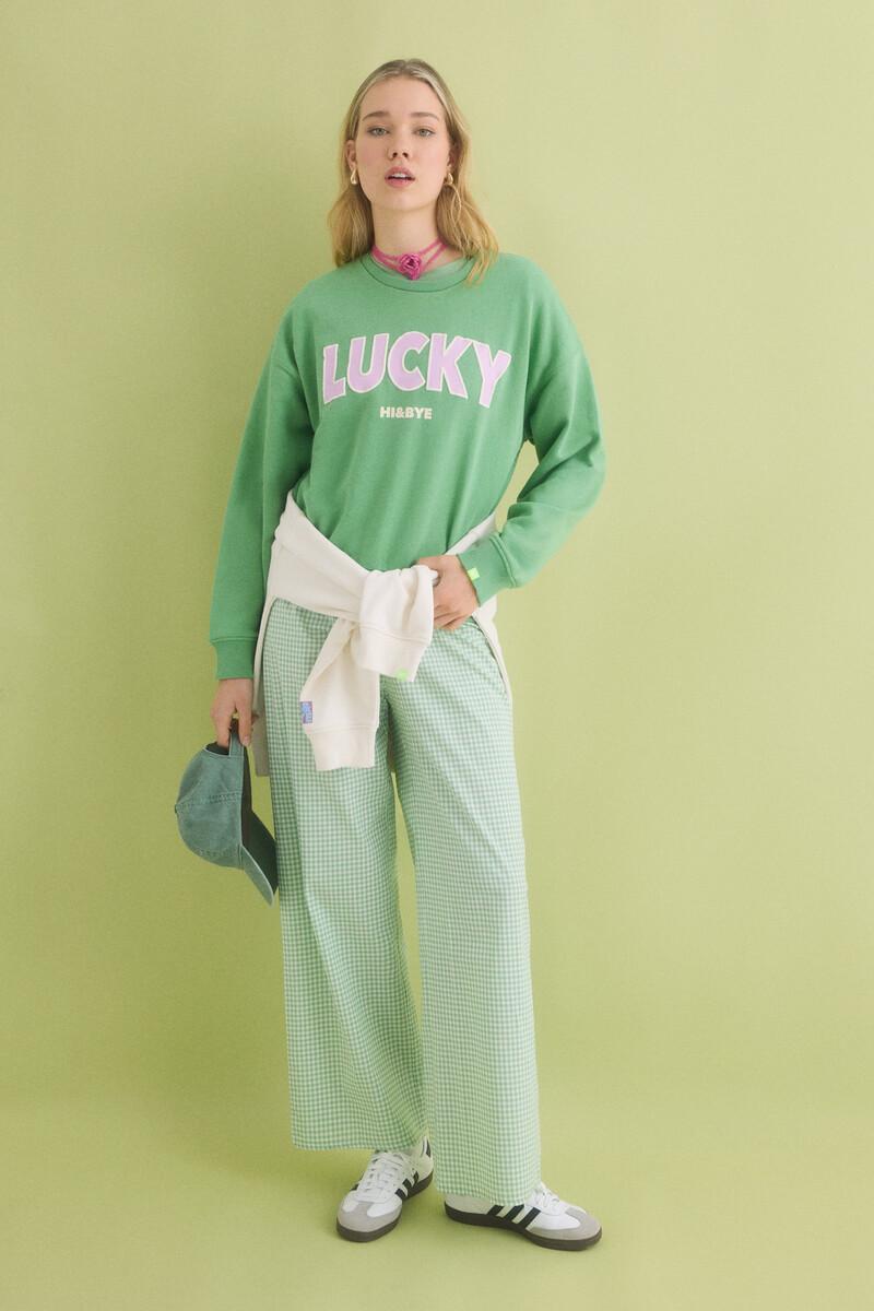 women'secret Sudadera felpa algodón verde Ofertas especiales