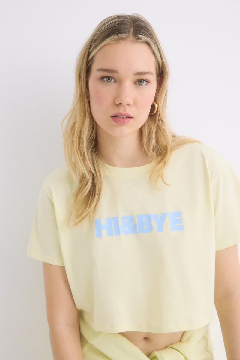 women'secret Camiseta 100% algodón amarillo Gran oferta