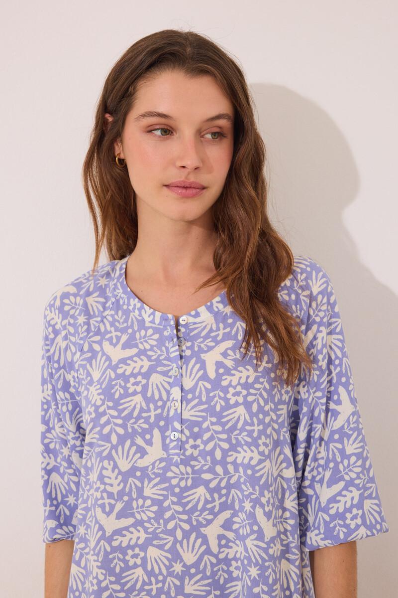 women'secret Camisola viscosa lila estampado Rebajas de fábrica
