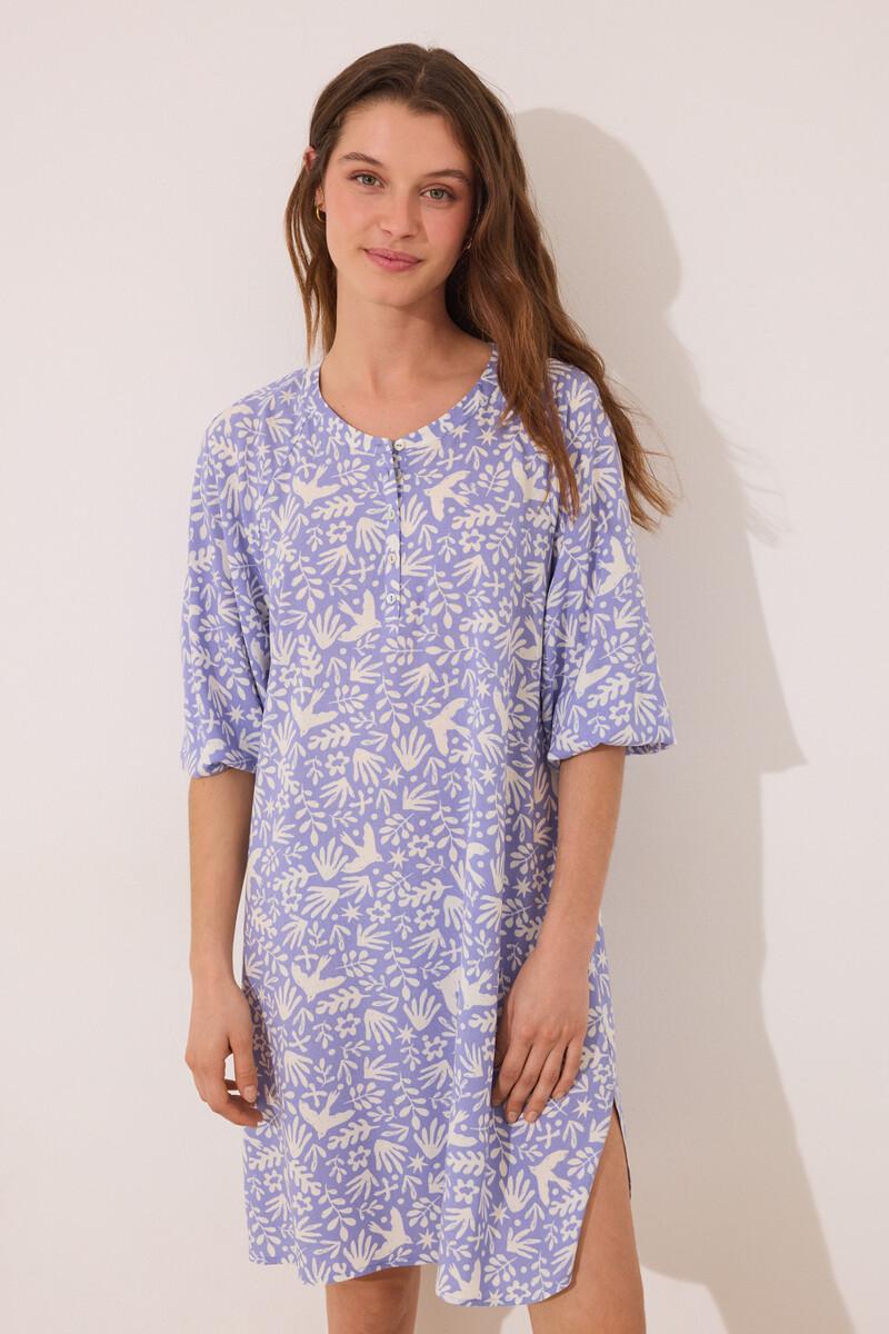 women'secret Camisola viscosa lila estampado Rebajas de fábrica