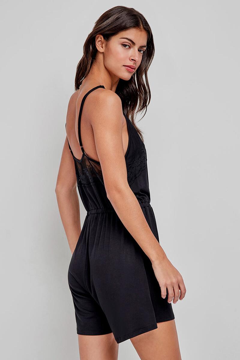 women'secret Mono corto tejido calado negro Ventas relámpago