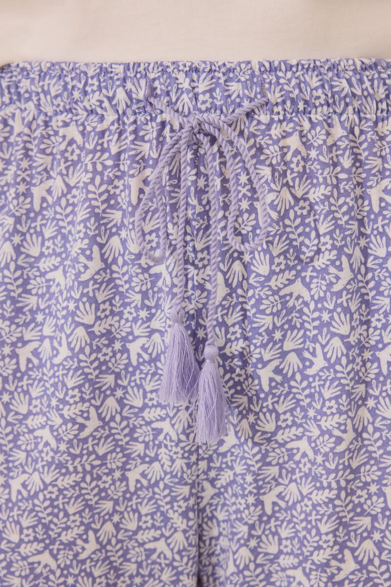 women'secret Pijama Capri 100% algodón blanco flores Rebajas top