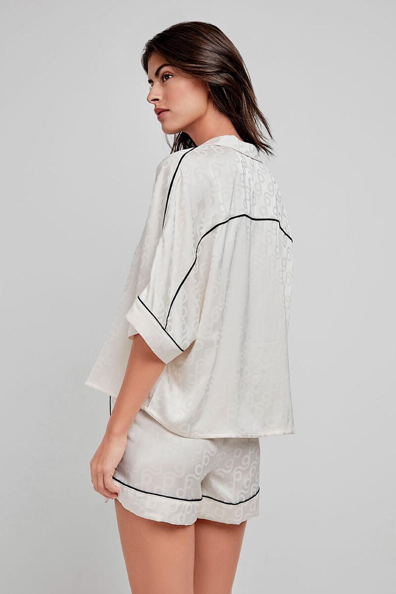 women'secret Pijama corto camisero beige Promoción por tiempo limitado