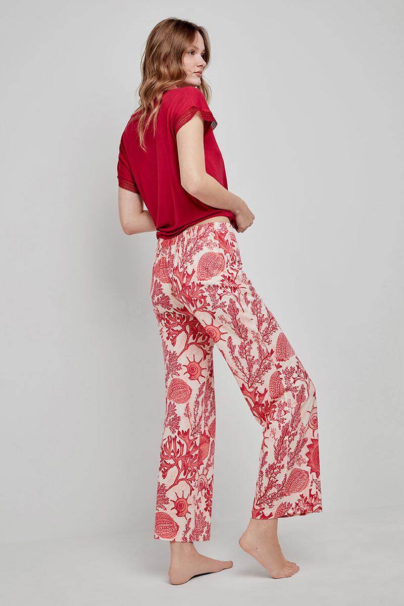 women'secret Camiseta pijama satinada granate Grandes descuentos