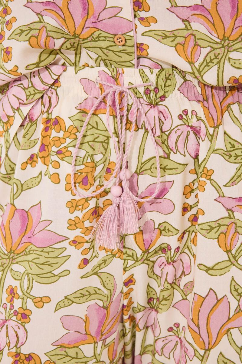 women'secret Pijama camisero viscosa estampado flores Tienda de fábrica