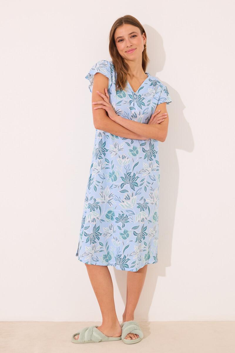 women'secret Camisón midi 100% algodón estampado flores Limitado a 3 días