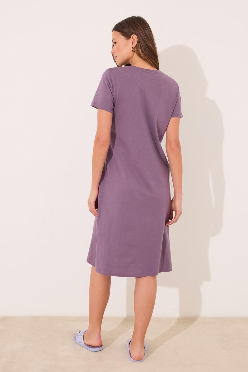 women'secret Camisón midi 100% algodón morado Snoopy Ahorra y exporta