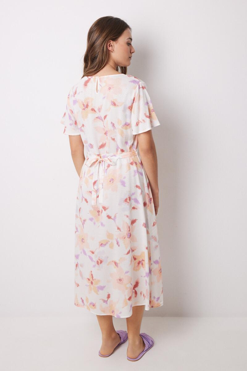 women'secret Vestido midi viscosa allover flores Última moda