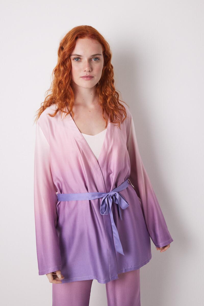 women'secret Set pijama largo satén degradado Rebajas de fin de temporada