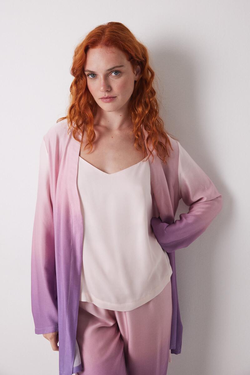 women'secret Set pijama largo satén degradado Rebajas de fin de temporada